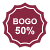 BOGO 50% Off
